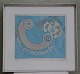 Hnery heerup lithography 1987 Telephone Lady? 48 x 52 cm Including glass and 
frame Signed and numbered
